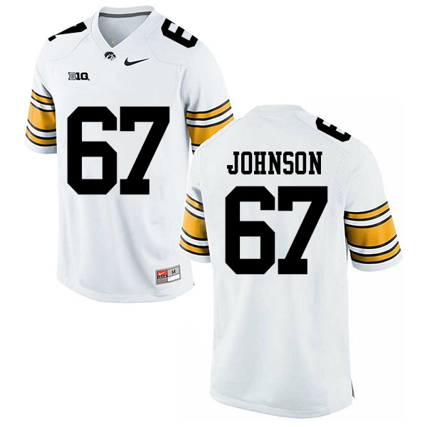Jaleel Johnson Iowa Hawkeyes Men's Jersey - #67 NCAA White Stitched Nike Authentic
