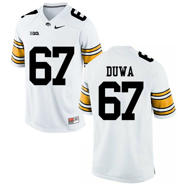 Levi Duwa Iowa Hawkeyes Men's Jersey - #67 NCAA White Stitched Nike Authentic