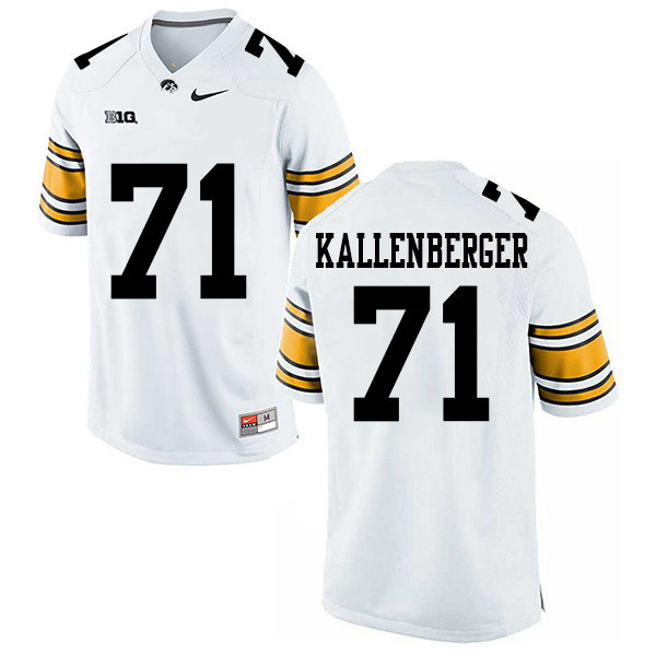 Mark Kallenberger Iowa Hawkeyes Men's Jersey - #71 NCAA White Stitched Nike Authentic