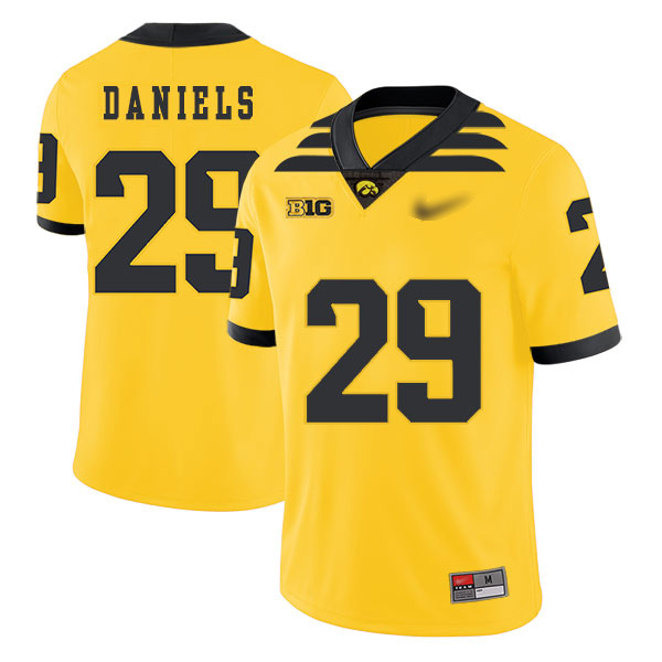 LeShun Daniels Iowa Hawkeyes Men's Jersey - #29 NCAA Yellow Game Authentic