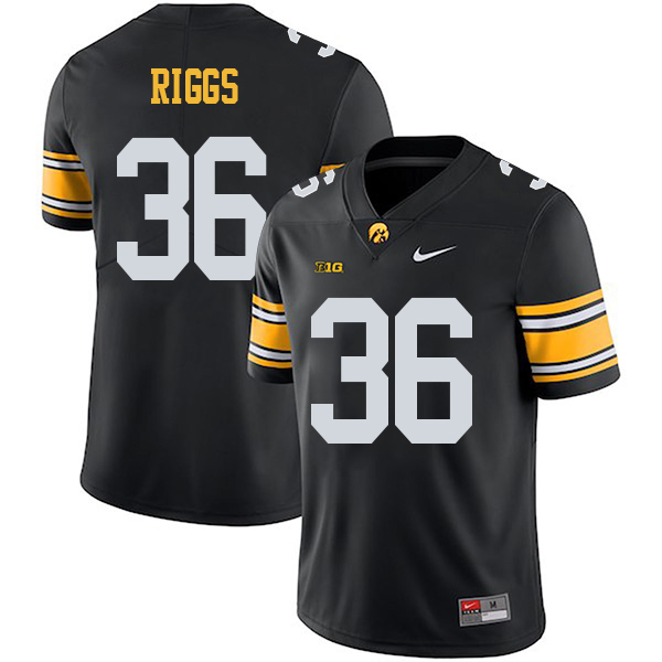 Mitch Riggs Iowa Hawkeyes Men's Jersey - #36 NCAA Black Stitched Nike Authentic