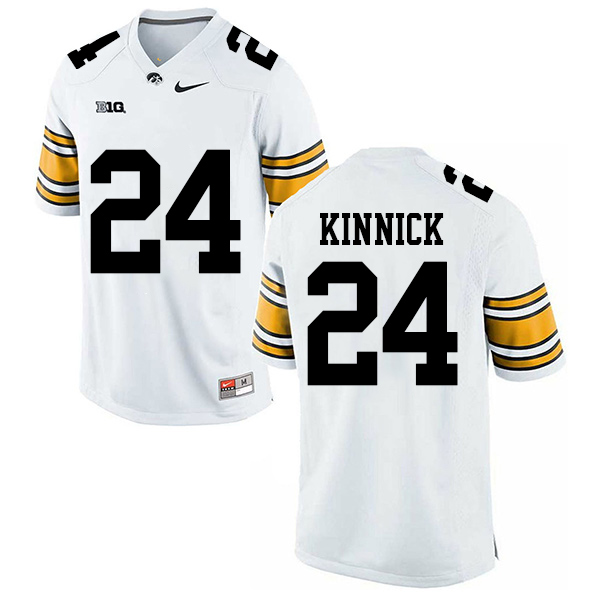 Nile Kinnick Iowa Hawkeyes Men's Jersey - #24 NCAA White Stitched Nike Authentic