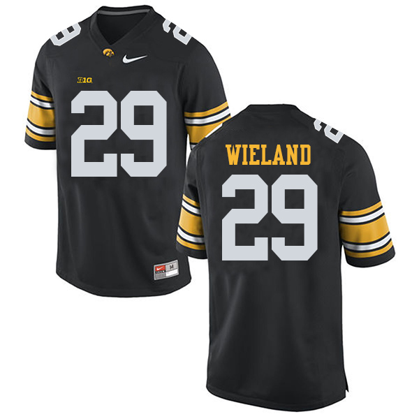 Nate Wieland Iowa Hawkeyes Men's Jersey - #29 NCAA Black Limited Home