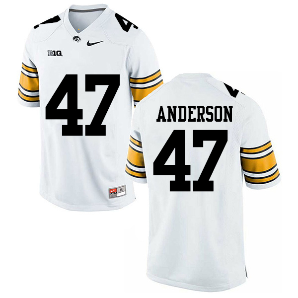Nick Anderson Iowa Hawkeyes Men's Jersey - #47 NCAA White Stitched Nike Authentic