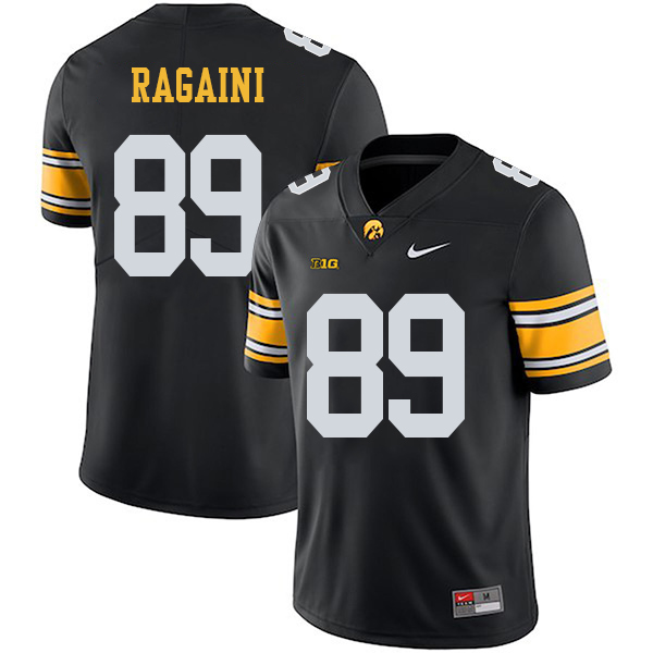 Nico Ragaini Iowa Hawkeyes Men's Jersey - #89 NCAA Black Stitched Nike Authentic