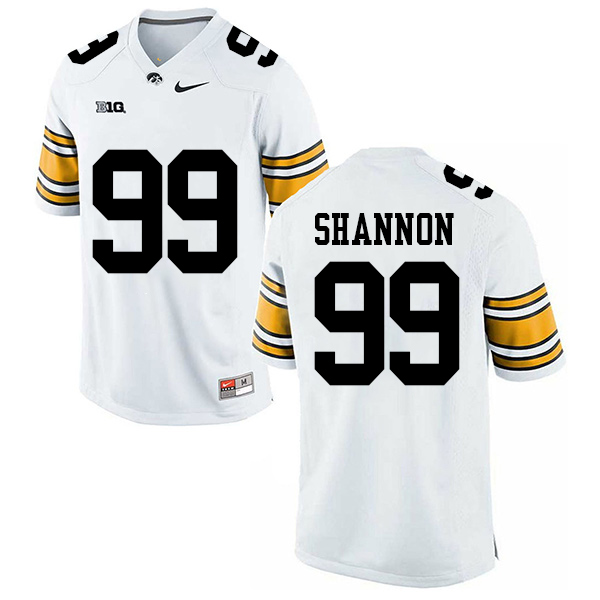 Noah Shannon Iowa Hawkeyes Men's Jersey - #99 NCAA White Stitched Nike Authentic