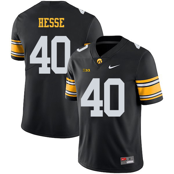 Parker Hesse Iowa Hawkeyes Men's Jersey - #40 NCAA Black Stitched Nike Authentic