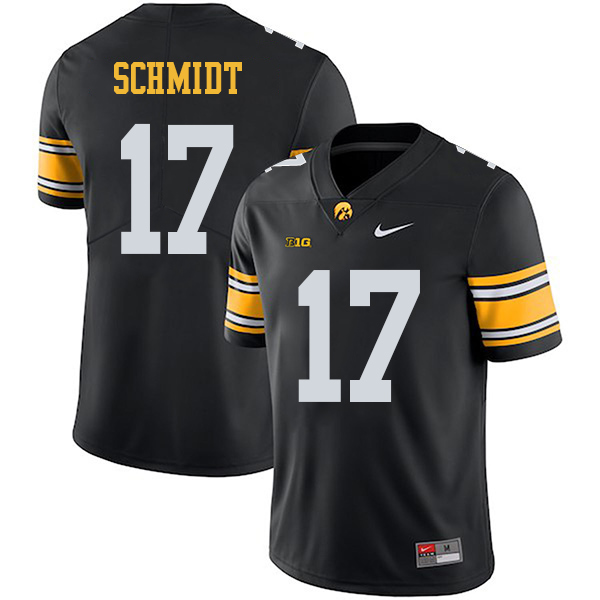 Ryan Schmidt Iowa Hawkeyes Men's Jersey - #17 NCAA Black Stitched Nike Authentic