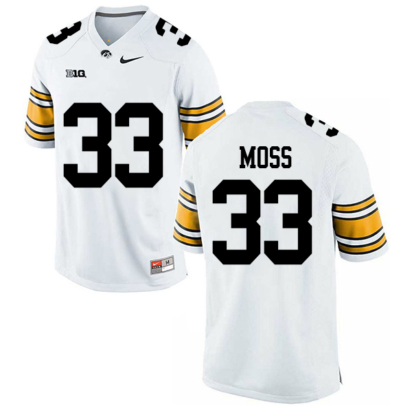 Riley Moss Iowa Hawkeyes Men's Jersey - #33 NCAA White Stitched Nike Authentic