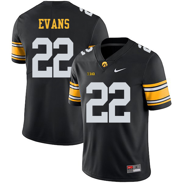 Samson Evans Iowa Hawkeyes Men's Jersey - #22 NCAA Black Stitched Nike Authentic