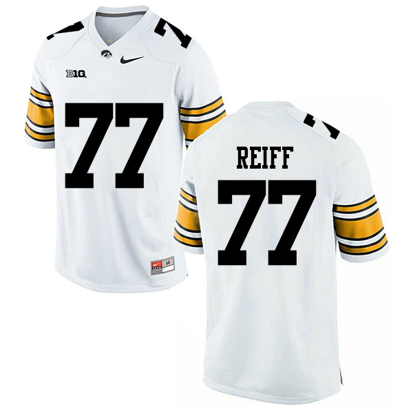 Riley Reiff Iowa Hawkeyes Men's Jersey - #77 NCAA White Stitched Nike Authentic