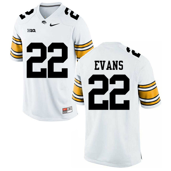 Samson Evans Iowa Hawkeyes Men's Jersey - #22 NCAA White Stitched Nike Authentic
