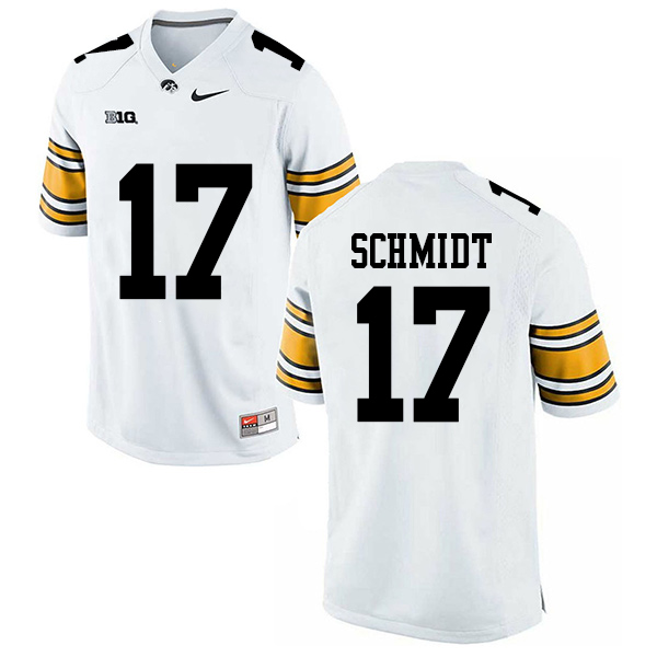 Ryan Schmidt Iowa Hawkeyes Men's Jersey - #17 NCAA White Stitched Nike Authentic