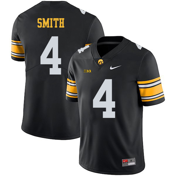 Tevaun Smith Iowa Hawkeyes Men's Jersey - #4 NCAA Black Stitched Nike Authentic