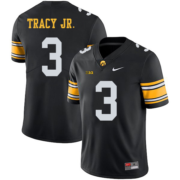 Tyrone Tracy Jr. Iowa Hawkeyes Men's Jersey - #3 NCAA Black Stitched Nike Authentic