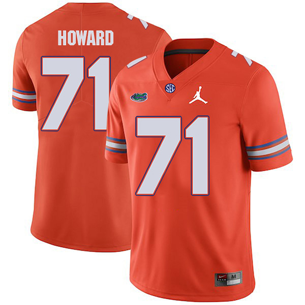 Chris Howard Florida Gators Men's Jersey - #71 NCAA Orange Stitched Jordan Authentic