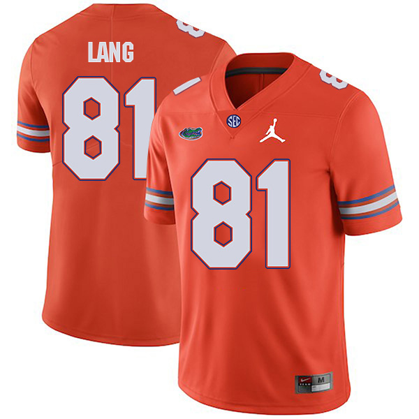 Dante Lang Florida Gators Men's Jersey - #81 NCAA Orange Stitched Jordan Authentic