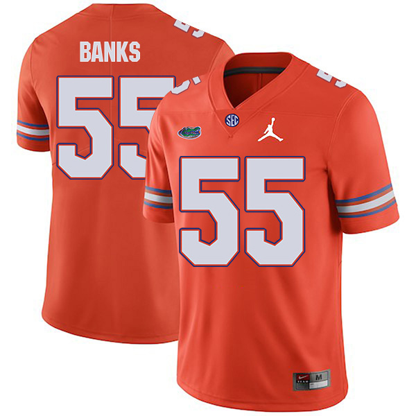 Noah Banks Florida Gators Men's Jersey - #55 NCAA Orange Stitched Jordan Authentic