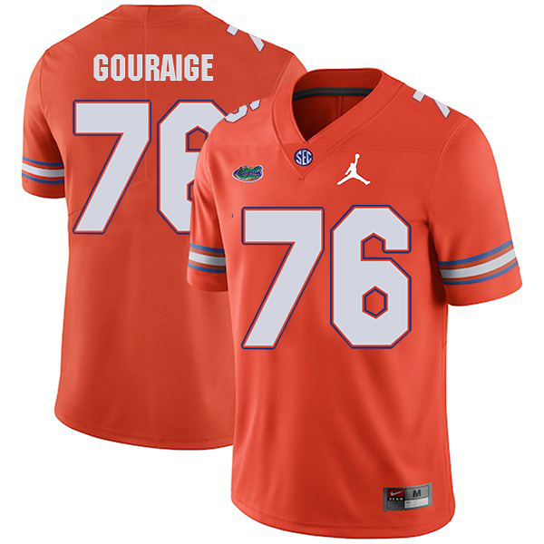 Richard Gouraige Florida Gators Men's Jersey - #76 NCAA Orange Stitched Jordan Authentic