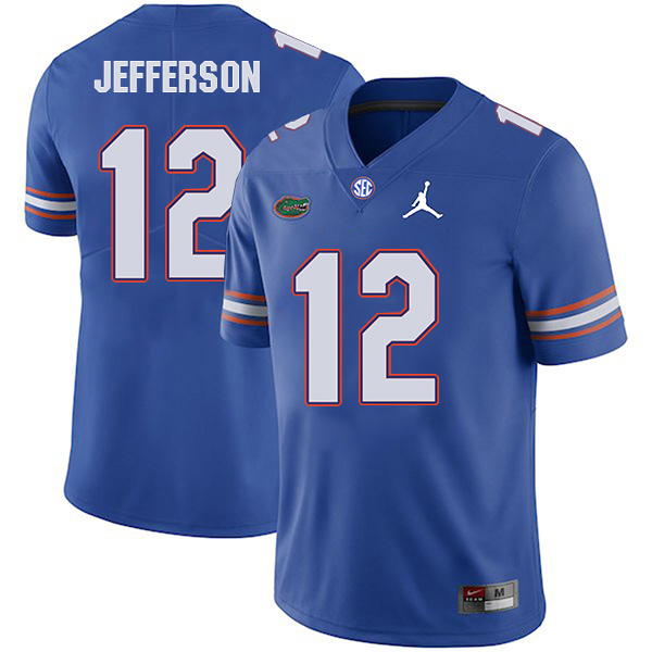 Van Jefferson Florida Gators Men's Jersey - #12 NCAA Blue Stitched Jordan Authentic