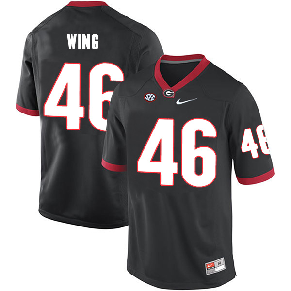 Andrew Wing Georgia Bulldogs Men's Jersey - #46 NCAA Black Limited Home