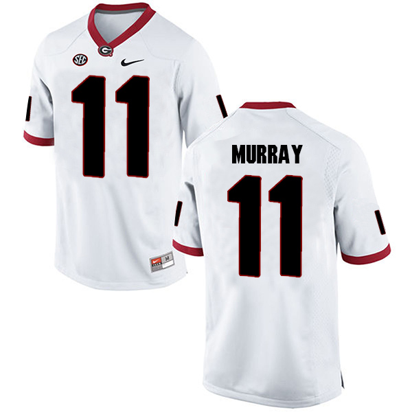 Aaron Murray Georgia Bulldogs Men's Jersey - #11 NCAA White Limited Away