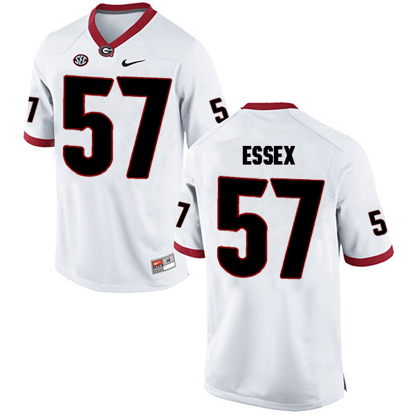 Alex Essex Georgia Bulldogs Men's Jersey - #57 NCAA White Limited Away