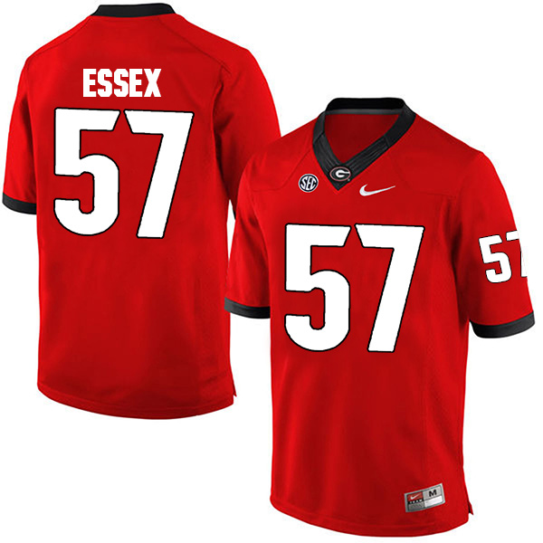 Alex Essex Georgia Bulldogs Men's Jersey - #57 NCAA Red Limited Home