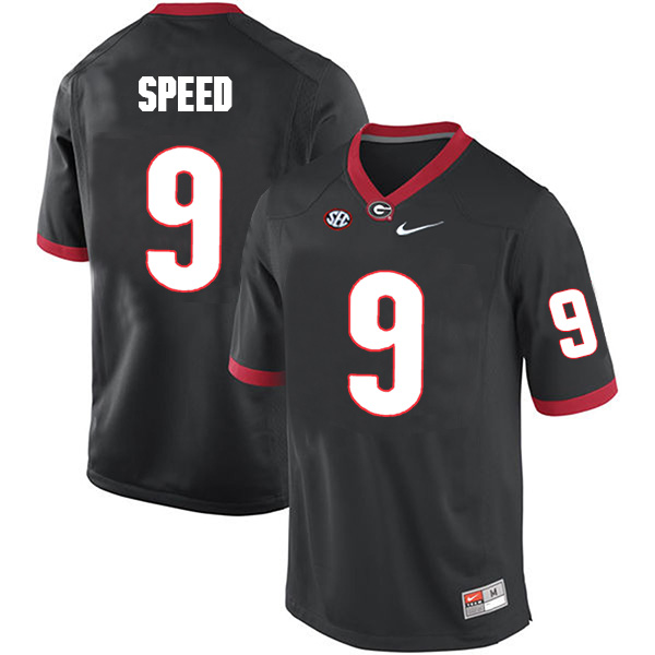 Ameer Speed Georgia Bulldogs Men's Jersey - #9 NCAA Black Limited Home