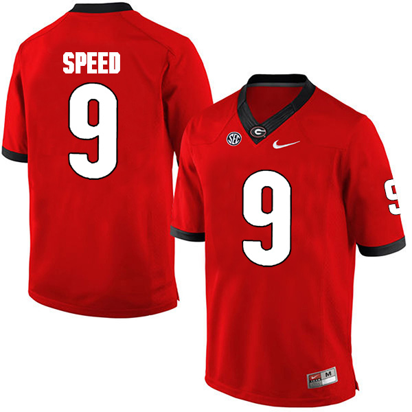 Ameer Speed Georgia Bulldogs Men's Jersey - #9 NCAA Red Limited Home