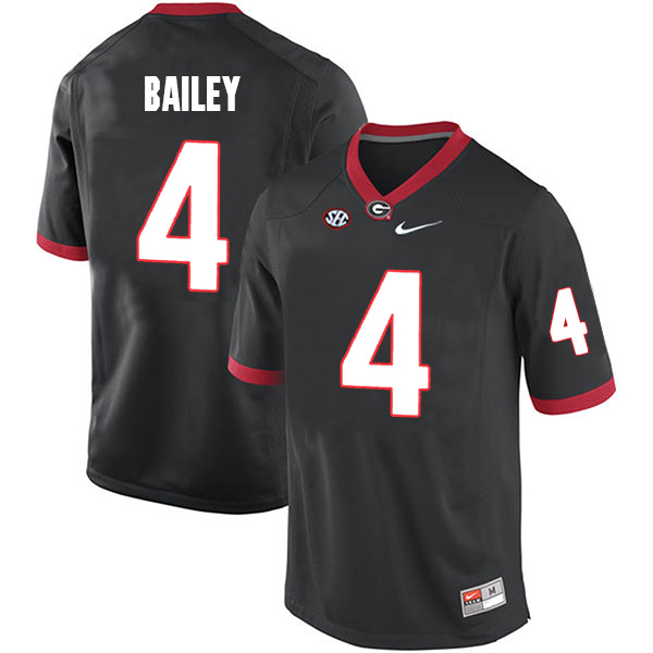 Champ Bailey Georgia Bulldogs Men's Jersey - #4 NCAA Black Limited Home