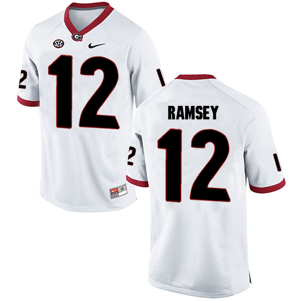 Brice Ramsey Georgia Bulldogs Men's Jersey - #12 NCAA White Limited Away