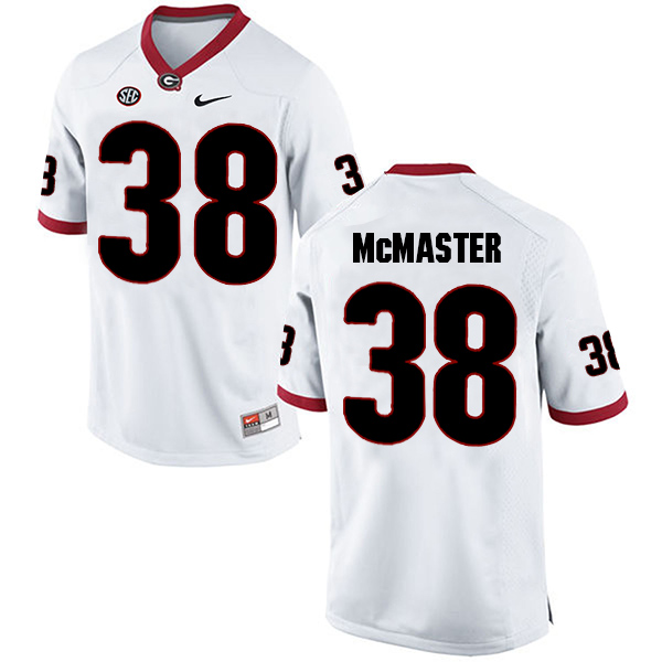 Brandon McMaster Georgia Bulldogs Men's Jersey - #38 NCAA White Limited Away