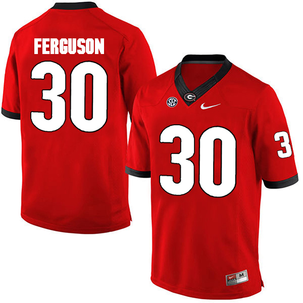 Ed Ferguson Georgia Bulldogs Men's Jersey - #30 NCAA Red Limited Home