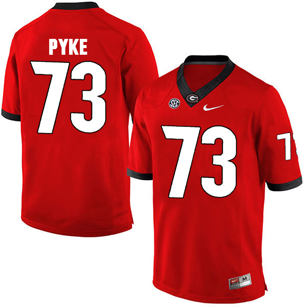 Greg Pyke Georgia Bulldogs Men's Jersey - #73 NCAA Red Limited Home