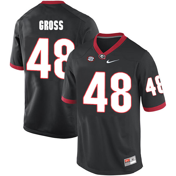 Jacob Gross Georgia Bulldogs Men's Jersey - #48 NCAA Black Limited Home