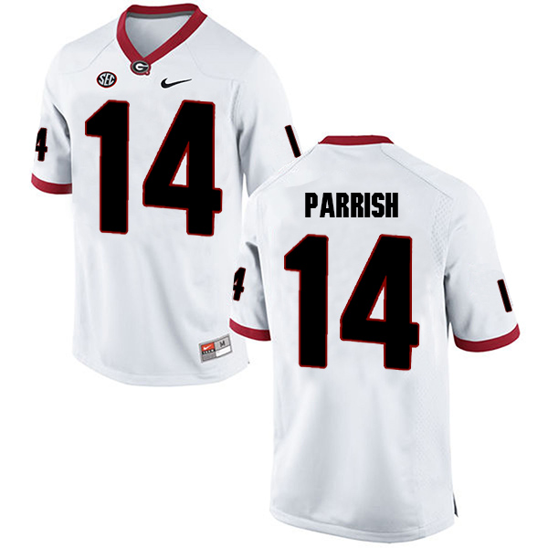 Malkom Parrish Georgia Bulldogs Men's Jersey - #14 NCAA White Limited Away