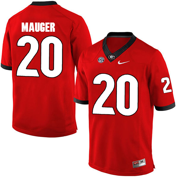 Quincy Mauger Georgia Bulldogs Men's Jersey - #20 NCAA Red Limited Home