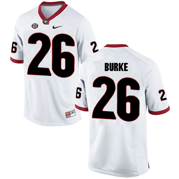 Patrick Burke Georgia Bulldogs Men's Jersey - #26 NCAA White Limited Away