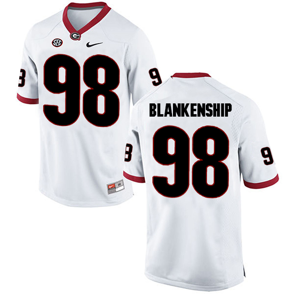 Rodrigo Blankenship Georgia Bulldogs Men's Jersey - #98 NCAA White Limited Away