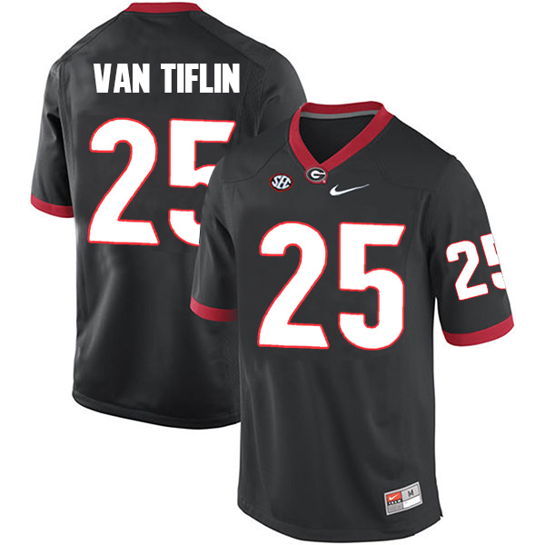 Steven Van Tiflin Georgia Bulldogs Men's Jersey - #25 NCAA Black Limited Home