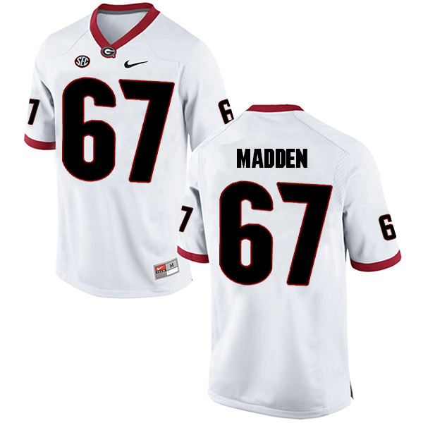 Sam Madden Georgia Bulldogs Men's Jersey - #67 NCAA White Limited Away