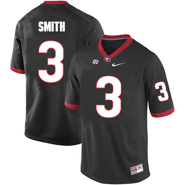 Roquan Smith Georgia Bulldogs Men's Jersey - #3 NCAA Black Limited Home