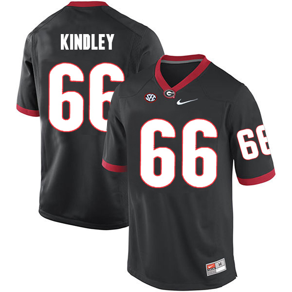 Solomon Kindley Georgia Bulldogs Men's Jersey - #66 NCAA Black Limited Home