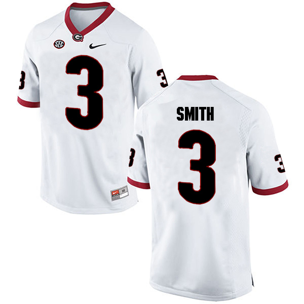 Roquan Smith Georgia Bulldogs Men's Jersey - #3 NCAA White Limited Away