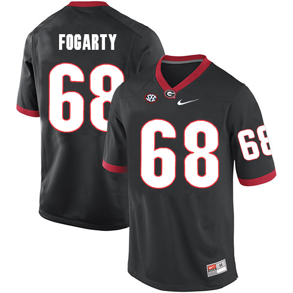 Sean Fogarty Georgia Bulldogs Men's Jersey - #68 NCAA Black Limited Home