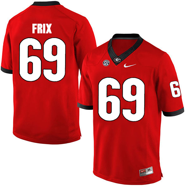 Trent Frix Georgia Bulldogs Men's Jersey - #69 NCAA Red Limited Home
