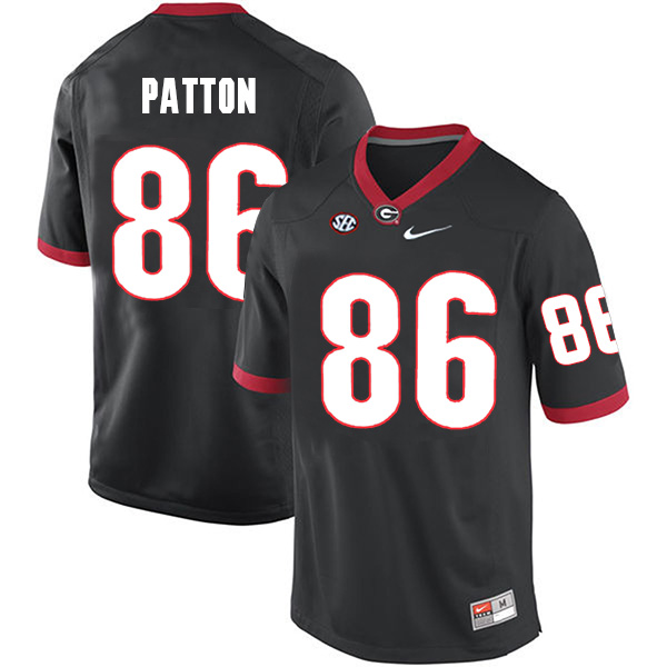 Wix Patton Georgia Bulldogs Men's Jersey - #86 NCAA Black Limited Home