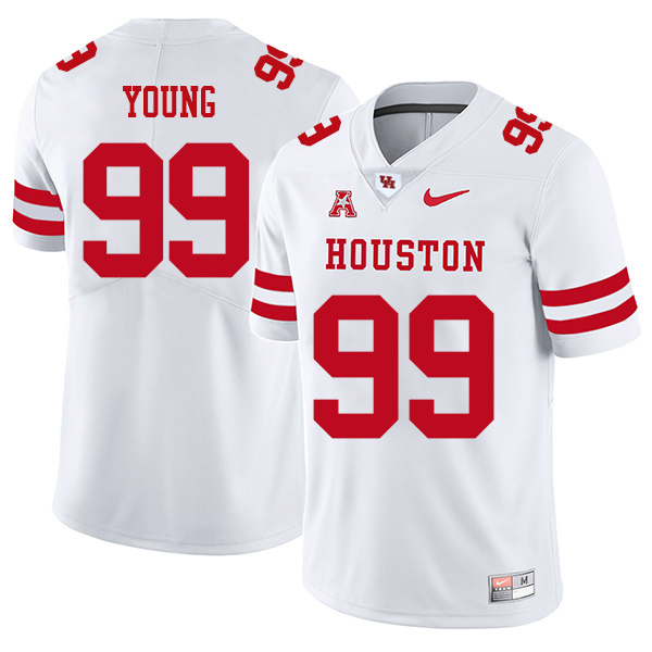 Blake Young Houston Cougars Men's Jersey - #99 NCAA White Stitched Authentic