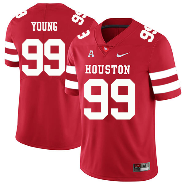 Blake Young Houston Cougars Men's Jersey - #99 NCAA Red Stitched Authentic